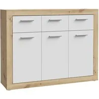 FORTE Sideboard Baccio, Breite 118 cm, höhe 92 cm, 3 Türen und 3 Schubkästen