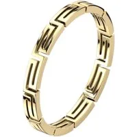 viva-adorno Fingerring Damenring Edelstahl Ring schmal Griechische Mäander Ornamente