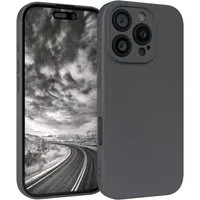 EAZY CASE Handyhülle für Apple iPhone 16 Pro Hülle Silikon 6,3 Zoll, Hülle mit Kameraschutz Handycase Soft Smart Slimcover matt Dunkelgrau