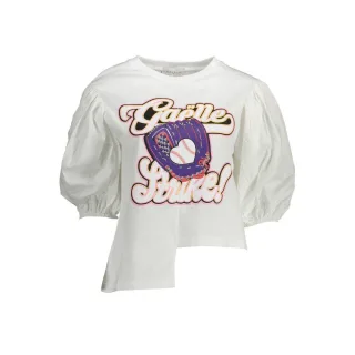 Gaelle Paris Bianco Baumwolle Damen T-Shirt