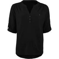 STOOKER WOMEN 3/4-Arm-Shirt MARIE T-Shirt 3/4 - Arm Regular Fit Slub Yarn Baumwolle Henley Shirt Knopfleiste für Damen