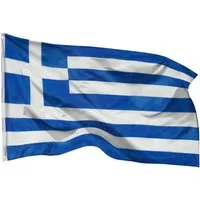 PHENO FLAGS Flagge Griechenland Flagge - Griechenlandfahne 90 x 150 cm, Strapazierfähige Fahne für Fahnenmast, mit 2 Ösen