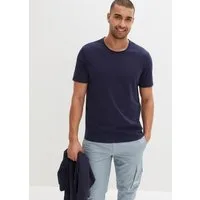 bonprix T-Shirt Regular Fit, offene Kanten am Ausschnitt, aus reiner Baumwolle