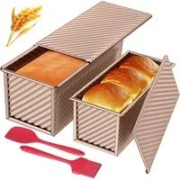 FELIXLEO Brotbackform Antihaft-Brot Toastform mit Deckel für Toast Kuchen, (2-tlg)