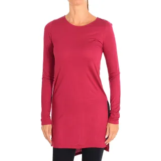 Langärmeliges Kleid mit Rundhalsausschnitt 3I65E1B75 woman