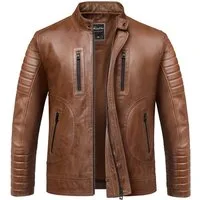 Amaci&Sons Lederjacke EUCLID Lederjacke Echtleder Herren Biker Zipper Jacke