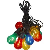 STAR TRADING LED-Lichterkette Circus Filament, 10-flammig, ca. 15x6 cm, ca. 4,05 m Länge, mit Trafo, outdoor, Vierfarb-Karton