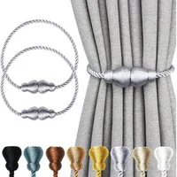 Agger Raffhalter Magnetische Raffhalter 2 Stück für Vorhänge – Dekorative Seil, (2-tlg), Raffhalter mit Magnetverschluss für Innen- und Außenbereich