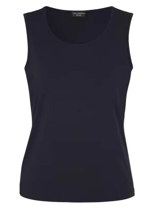 VIA APPIA DUE - Ärmelloses Basic Top mit Rundhalsausschnitt blau - Gr. - 42