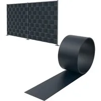 FIVMEN Sichtschutzstreifen Hart PVC 19cm x 2.5m Sichtschutz Zaunfolie Blickdicht, 10 Stück, für Gartenzaun, Balkon Anthrazit/Hellgrau/Grün