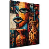 DARO Design Leinwandbild Modern Abstrakt Wandbilder XXL Wandbild Wand Deko Leinwand Bilder, (Krug abstrakt - Bild groß Wohnzimmer Schlafzimmer Küche Esszimmer Einteilig Querformat Fotodruck Leinwände Wanddeko Abstrakte Kunst Boho), 30x20cm
