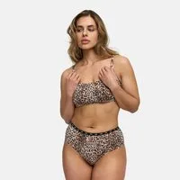 cfab (creamy fabrics) Bügelloser BH Scoop Bralette-Leopard-2XL (1-tlg)