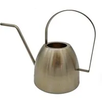 Spetebo Gießkanne Metall Gießkanne gold - 1,5 Liter (Stück, 1-tlg., Gießkanne), Deko Wasser Kanne messing mit langem Ausguss