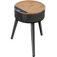 Heizlüftertisch Henry schwarz/holz, 2.000 Watt
