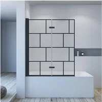 AQUABATOS Badewannenaufsatz Badewannenaufsatz eck schwarz 1 teilig 2 teilig 3 teilig