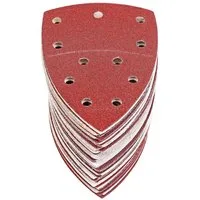 S&R Schleifdreieck Schleifpapier Profi Set 105 mm x 152 mm für professionellen Einsatz, (Set, 60 St., Je 10x P40, P60, P80, P120, P180 und P240), für Metallen, NE-Metallen, Stahl und Legierungen, Holz, Kunststoffe