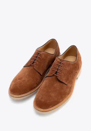 Wittchen Herren Derby-Schuhe aus braunem Wildleder