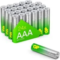 GP Batteries 24x Super Alkaline Batterien AAA Micro LR03 Batterie, (1,5 V, 24 St), 24 Stück LR3 1,5V Batterie Box Alternative MN2400 24A MX2400 E92 EN92
