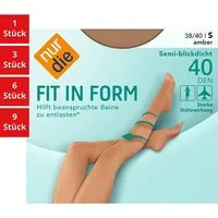Nur Die Feinstrumpfhose Fit in Form 40 DEN Damen (1er/3er/6er/9er Pack 1 St) nylon semi-transparent Fein-strumpfhose durchsichtig frauen multipack