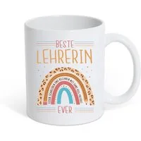 Youth Designz Tasse Beste Lehrerin Ever Kaffeetasse Geschenk mit Süßem Spruch, Keramik, mit Liebem Spruch