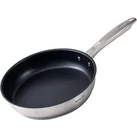 SUNCOK Pfannen-Set Induktion, Bratpfannenset, Edelstahl 18/10 (Set, 1-tlg., je 1x Pfanne 24 cm, 2,2 l, 28 cm, 3,4 l), Induktionspfanne, Antihaftbeschichtung, Leichte Reinigung