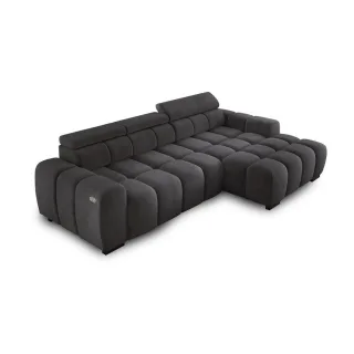 DomoHome Ecksofa, Anthrazit, Textil, Rechteckig, 285x168 cm, Wohnzimmer, Sofas & Couches, Wohnlandschaften, Ecksofas
