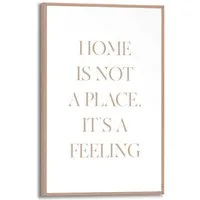 Reinders! Poster Feeling Home, Wohnzimmer - Gold - MDF - Sprüche - 20x30 cm