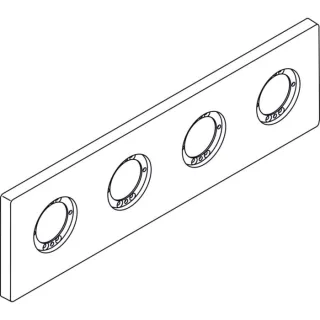 Ideal Standard Archimodule Rosette A963735AA 4-Loch 100 x 349 mm, verchromt