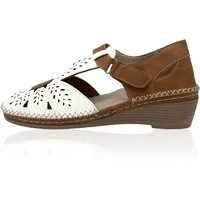 Nowaland Damen Komfort Sandalen mit Klettverschluss und Keilabsatz Sandale Atmungsaktiv, weich gepolstert, flexible Laufsohle