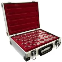 MC.Sammler Aufbewahrungsbox MC.Sammler Alu Münzkoffer für 170 Stk 10 Euro Münzen in Kapseln, mit 170 Münzkapseln 32,5mm