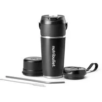 nutribullet Smoothie-Maker Flip NBP016B - Smoothie Mixer to go, Akku, isoliert, 575ml, Schwarz, Kabellos mixen, wiederaufladbar, isoliert, für Eis + gefrorene Früchte