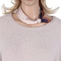 MIRROSI Nickituch Schmales Halstuch mit magnetischem Clip, Damen Halstuch deal für Frühling,Sommer, Herbst