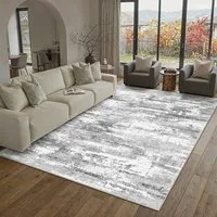 PURECOZY Teppich Kurzflor, Abstrakter Stil, waschbar, rutschfest und pflegeleicht, rechteckig, Höhe: 6.1 mm, geeignet für verschiedene Innenräume