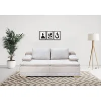 Home affaire Schlafsofa Ben, B: 200 cm, Liegefl. 158x198 cm, Schlaffunktion & Bettkasten, Dauerschlafsofa mit Boxspring
