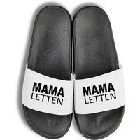 Youth Designz Damen Badelatschen "Mama Letten" Fun-Print lustig Geschenk Statement Badeschuh mit witzigen stylischen Aufdruck für Männer