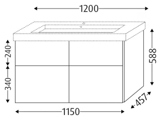 Sanipa Waschtischunterbau mit Auszügen 3way BR52585