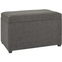HAKU Sitztruhe Truhe - anthrazit - MDF, Textilgewebe - H. 42cm x B. 58cm - Sitzbank (1xSitztruhe, Deckelbank - Truhenbank), Banktruhe - Truhenbank - Sitzkiste - Kistenbank