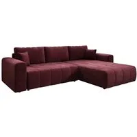 Luxusbetten24 Schlafsofa Designer Sofa Leveno L in Samt, mit Stauraum und Schlaffunktion
