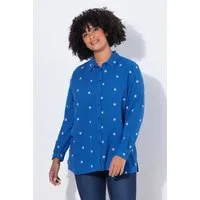 Angel of Style Hemdbluse Musselin-Bluse oversized Sternen-Stickerei