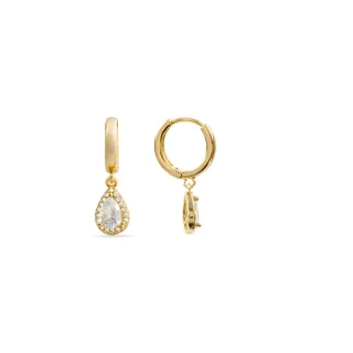 Luxenter 18k gelbgold plattierte Brillant-Zirkonia Ohrringe - Hade
