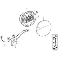 BMW Tankdeckel ORIGINAL BMW Kraftstofffüllklappe Tankklappe Scharnier 1er E81 E87, (1-tlg)