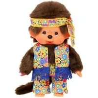 Monchhichi Plüschfigur Hippie Junge mit Kopfband 20 cm Monchhichi Puppe