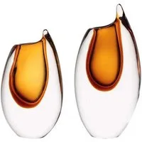 Quality Elegance Dekovase Luxus Moderne Stil Vase – Handgeblasenes Murano Glas (Set, 2 tlg)
