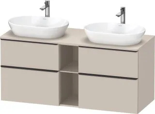 Duravit D-Neo Konsolenwaschtischunterbau wandhängend Taupe Matt 1400x550x664 mm - DE4970BBD910000 DE4970BBD910000