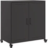 vidaXL Sideboard Sideboard Schwarz 68x39x72 cm Stahl (1 St)