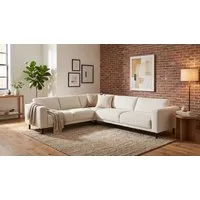 Home affaire Ecksofa Sveeva, L-Form, B.288 cm, schwarze Metallfüße, langlebiger Webstoff, mit Wellenunterfederung, viele Farben