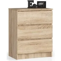 Raumhirsch Furniture Kommode mit 3 Schubladen 60 cm breit Holz Schrank, Highboard / Kommode 60 cm, Sideboard Organizer für jeden Raum