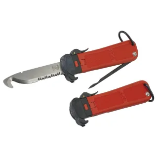 Glas-Master Rettungsmesser RT-I, schwarz , Klingenform:Hakenklinge, Farbe:schwarz