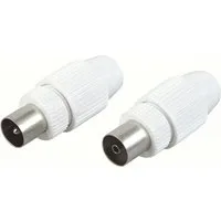 Schwaiger KST1121 532 TV-Adapter IEC Stecker zu IEC Buchse, für den Antennenanschluss