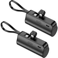 AeroAxis 2 in 1 5000mAh Powerbank Tragbar Ladegerät Externer Akku für Handy Powerbank 5000 mAh, Kompakt & Leicht, Ideal für Reisen,Outdoor